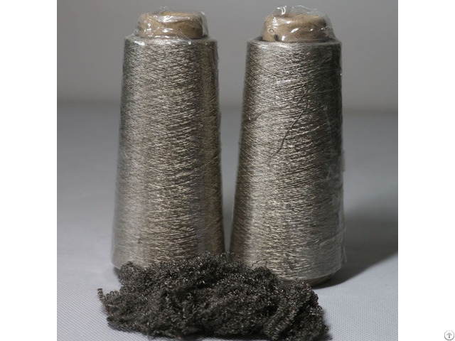 Silver Plated Conductive Nylon Fiber Blended With Cotton Anti Static Ring Spun Yarn Xt11855