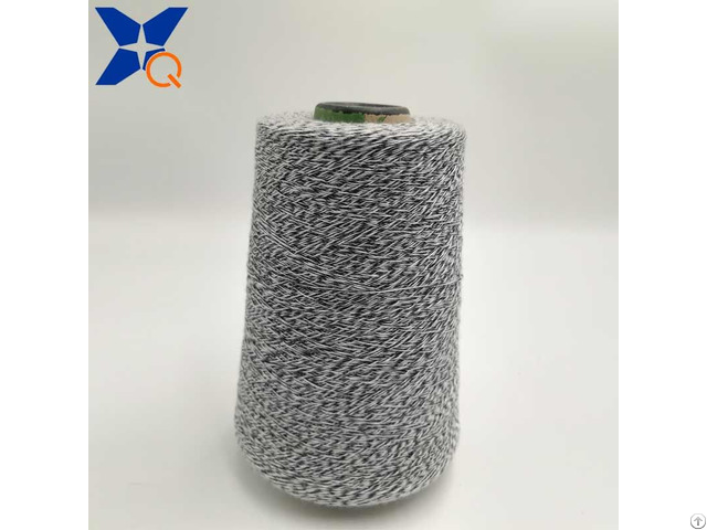 Ne16 1 Metal Fiber 5 Percent Polyester 95 Percent Twist With Ne32 2 Black Rayon Viscose Yarn Xt111