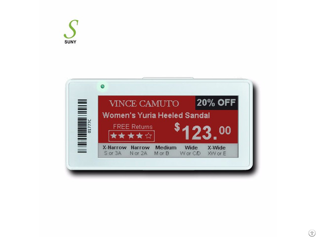 Electronic Shelf Label System Digital Price Tags Wireless E Ink Display