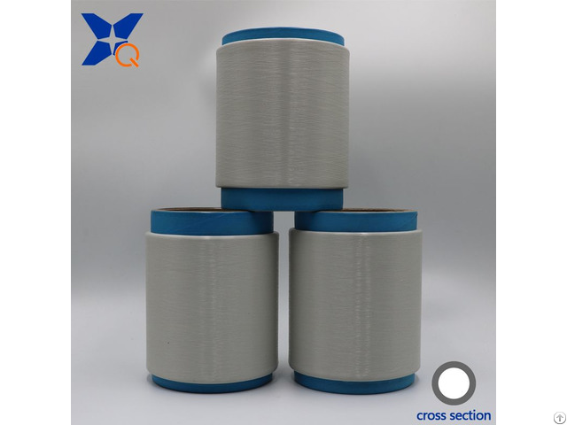 White Metal Oxide Conductive Polyester Fiber Filaments 20d 3f Inner Ring For Esd Xtaa255