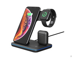 10w 15w Phone Charging Station Fast Qi Stand For Iphone Apple Watch And Airpods