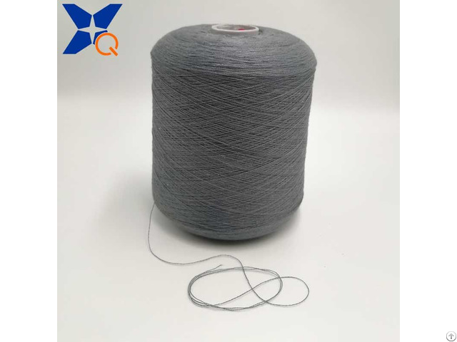 Ne21 2plies 10 Percent Stainless Steel Staple Fiber Blended With 90 Percent Polyester Conductive Y