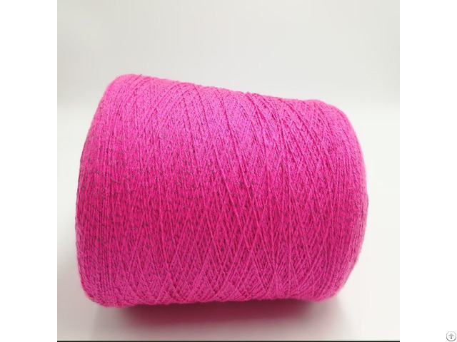 Acrylic Conductive Filaments 75d Twist With 2plies Nm20 Pink Bulky Spun Yarn Xt11231