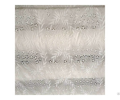 On Cotton Lace Chiffon Fabric Embroidery