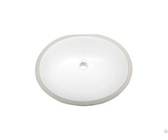 Oval Porcelain Undermount Bathroom Sink