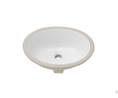 White Oval Porcelain Undermount Sink