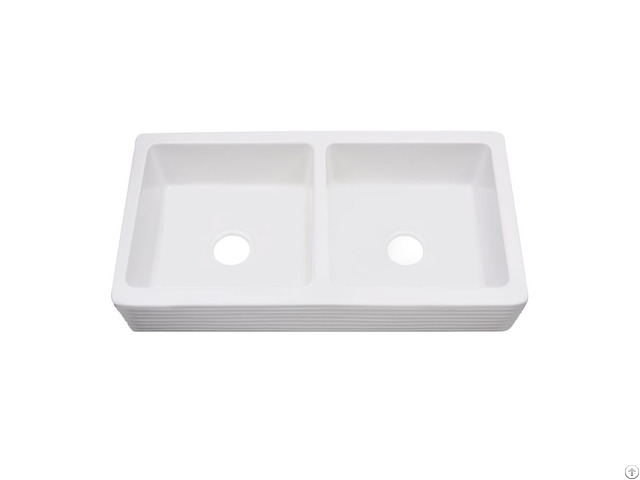 Double Bowl Apron Front Ceramic Kitchen Sink