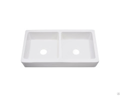 Double Bowl Apron Front Ceramic Kitchen Sink