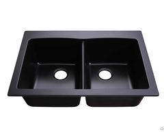 Black Drop In Kitchen Granite Composite Sink