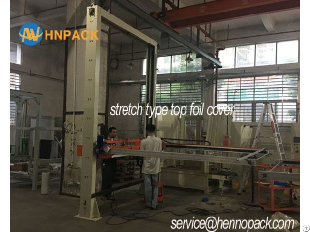 Easy Reliable Safe Automatic Top Sheet Dispenser For Pallet Film Wrapper