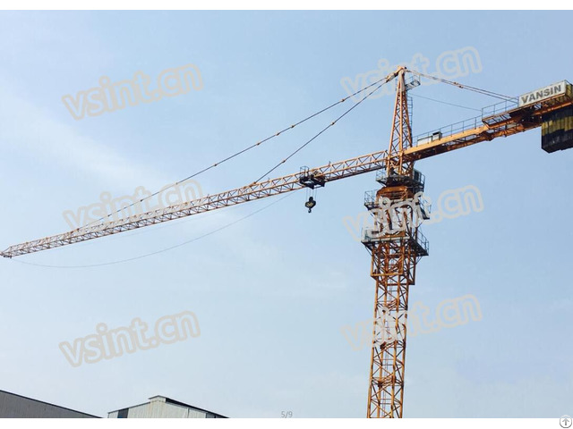 Tower Crane 8t Topkit Hammer Head Type Tc6013 60m Jib Self Erecting Qtz Series Used In Indonesia
