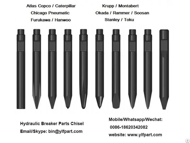 Excavator Hammer Drill Bit Moil Point Npk Hydraulic Breaker Parts Chisel