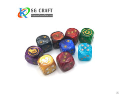 Custom Pattern Plastic Dice Set