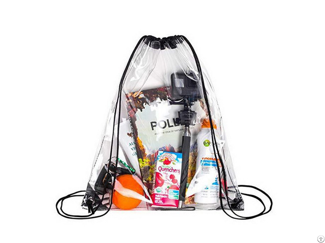 Custom Transparent Pvc Drawstring Backpack