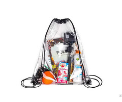 Custom Transparent Pvc Drawstring Backpack