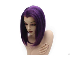 Purple Straight Bob Wig