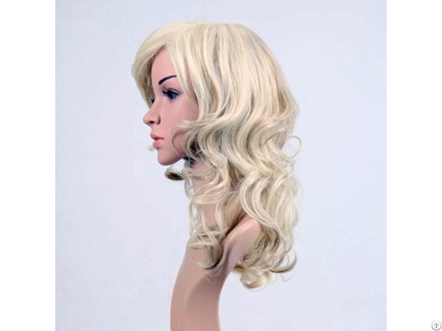 Synthetic Hair Silky Straight Wave Machine Made Wig