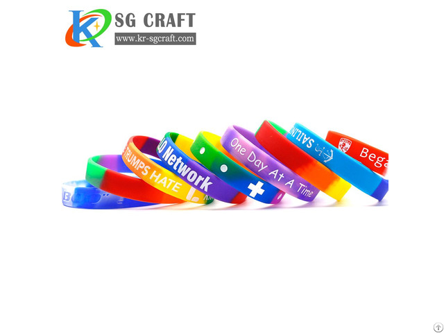 New Debossed Silicone Wristband