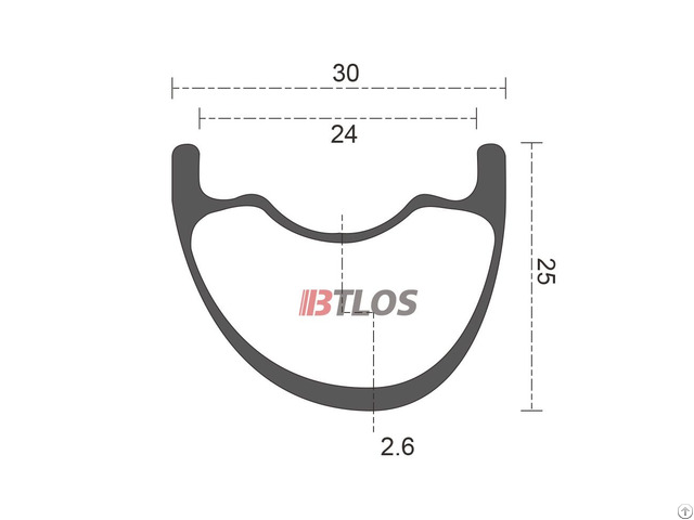 Btlos M I24a 30mm Width Asymmetric Carbon Xc Trail All Mountain Bicycle Rims