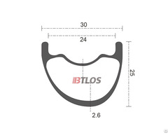 Btlos M I24a 30mm Width Asymmetric Carbon Xc Trail All Mountain Bicycle Rims