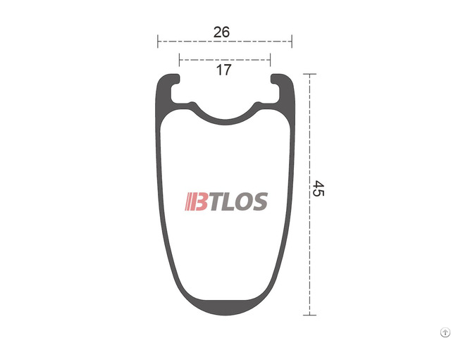 Btlos Rc 45 700c 45mm Deep Clincher Tubeless Carbon Fiber Rims For Cyclocross Bike