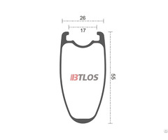 Btlos Rc 55 700c Carbon Road Bike Rims 55mm Deep Clincher 26mm Wide U Shape Tubeless Compatible