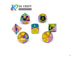 Rainbow Metal Dice Set