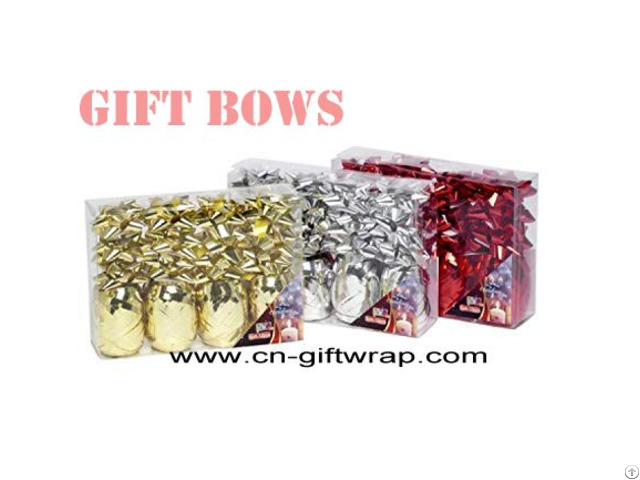 Set Of 16pcs Gift Bows And Curling Ribbon