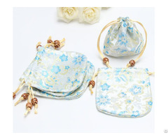 Chinese Style Jacquard Satin Jewelry Bag