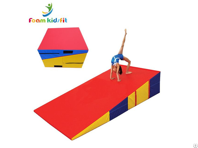 71 Inchx35 Inchx16 Inch Folding Cheese Wedge Incline Gymnastic Mat