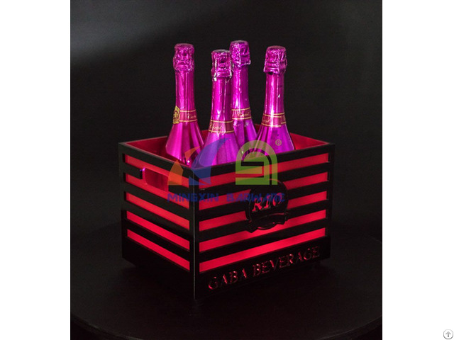 Champagne Led Ice Bucket With Bars