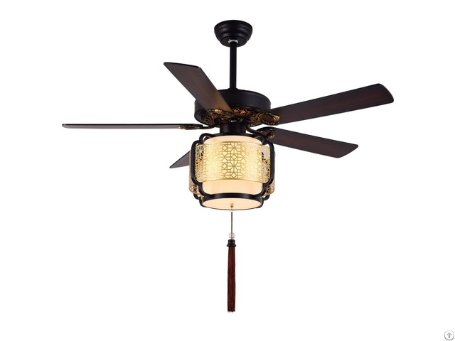 Chinese Style 52 Inch Wood Ceiling Fan With Remote Control