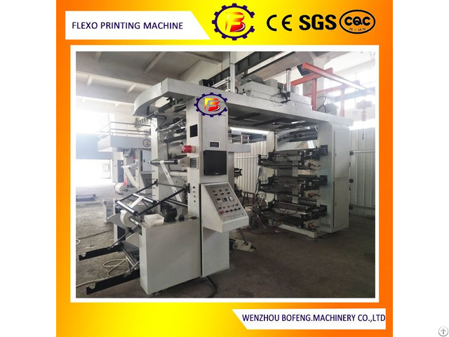 Six Color Stack Type Paper And Plastic Film Flexo Printing Machine