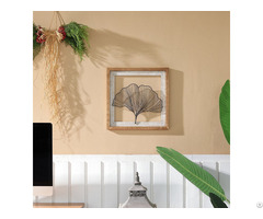 Ginkgo Leaf Framed Metal Wire Wall Art