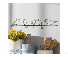 Birds On A Wire Metal Wall Art
