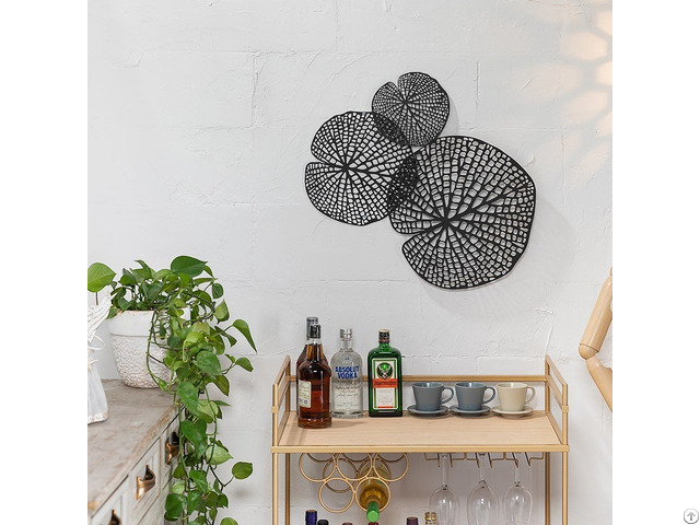 Mocome Metal Lotus Leaf Wall Art