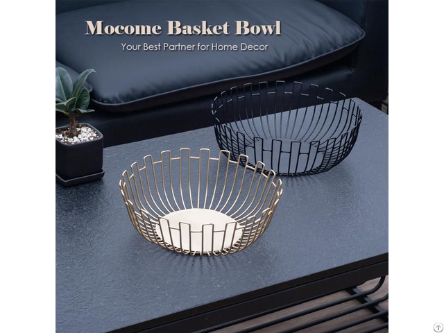 Mocome Wire Fruit Basket Bowl