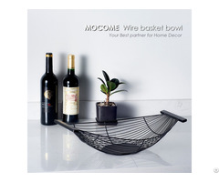 Mocome Boat Wire Fruit Basket Black