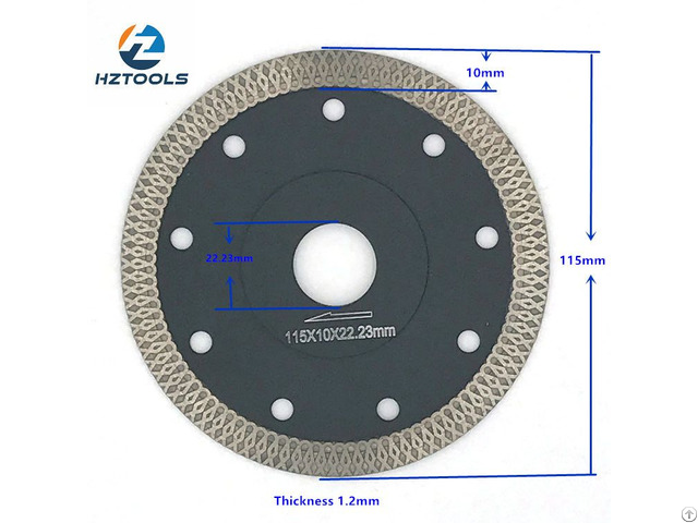 High End Quality Hot Pressed 4 1 2inch 115mm Ultra Thin Turbo Mesh Tile Diamond Saw Blade