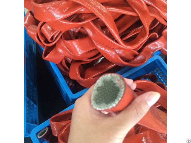 Hose Cable Wire Protection Silicone Rubber Coated Fiberglass Sleeve