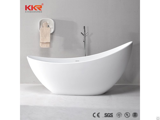 Modern White Bathroom Solid Surface Bathtub