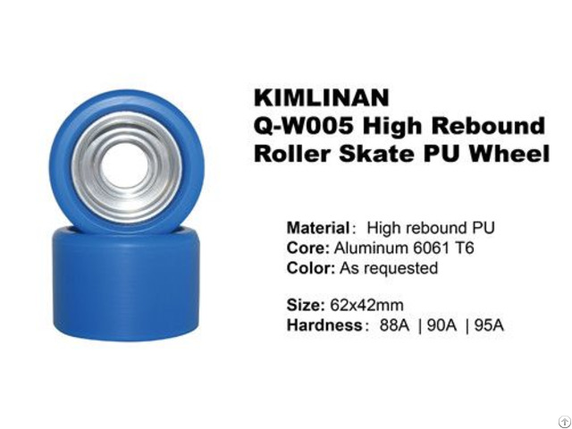 Professional Hot Sale Kimlinan Q W005 High Rebound Roller Skate Pu Wheel Wholesale