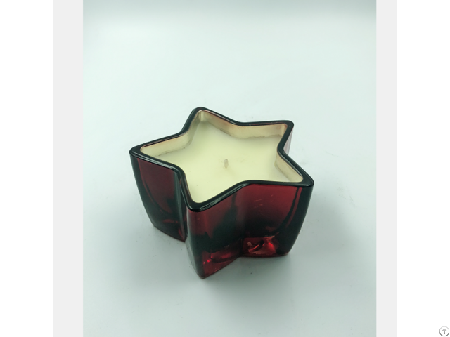 Star Shape Wholesale Home Decor Luxury Lavender Candle Glass Jar With Painting