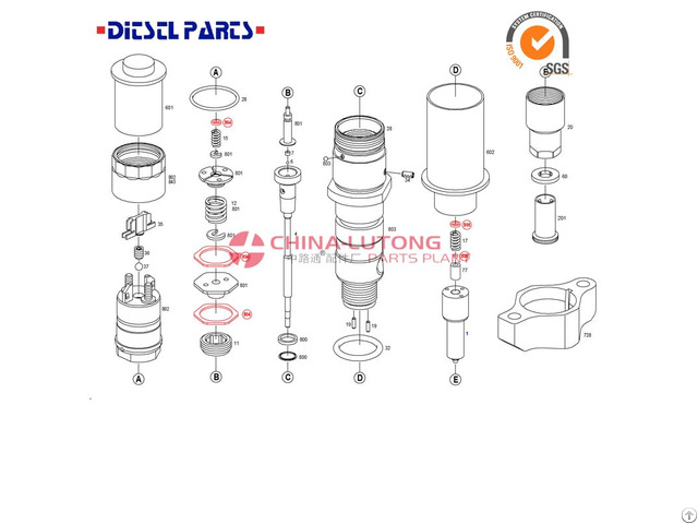 Bosch Cummins Diesel Injectors 0 445 120 236 Delphi Injector Repair Kit