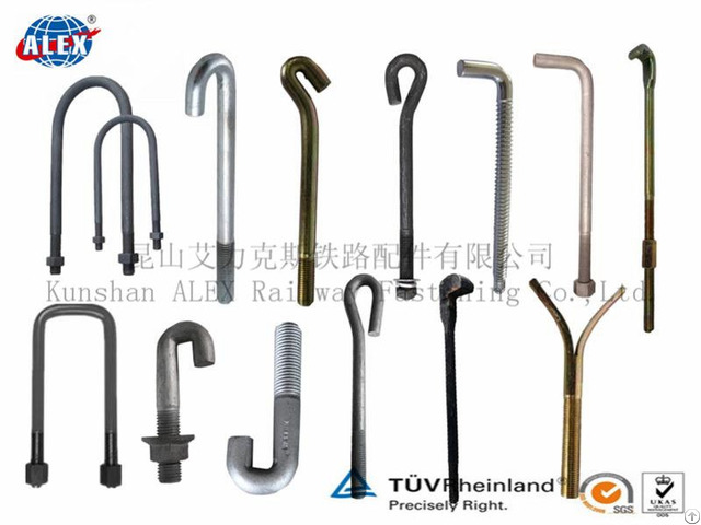 L J Type Carbon Steel Concrete Bent Anchor Bolts