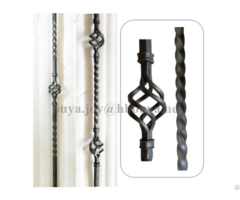 Solid Square Wrought Iron Basket Balusters