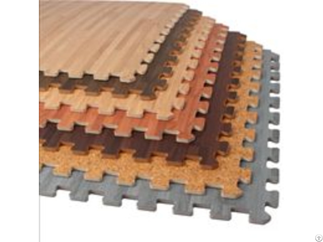 Wood Grain Interlocking Foam Mats Floor Tiles