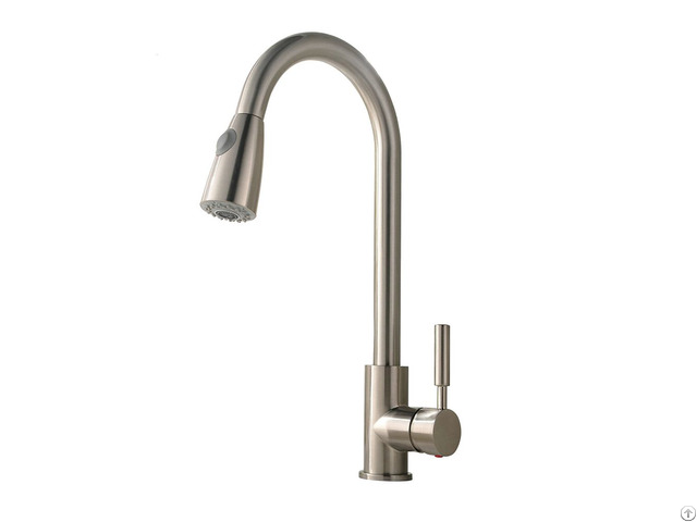 Factory Wholesale Leaner Lead Free Pull Out Spring Kitchen Faucet