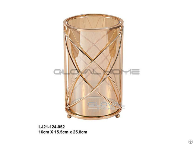 Simple Round Shape Table Metal Candle Holder For Dinner