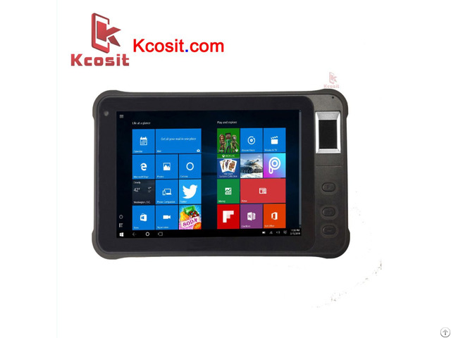 Rugged Windows Tablet Pc Fingerprint Reader Uhf Rfid Ip67 Waterproof 7 Inch 2d Barcode Scanner Pda